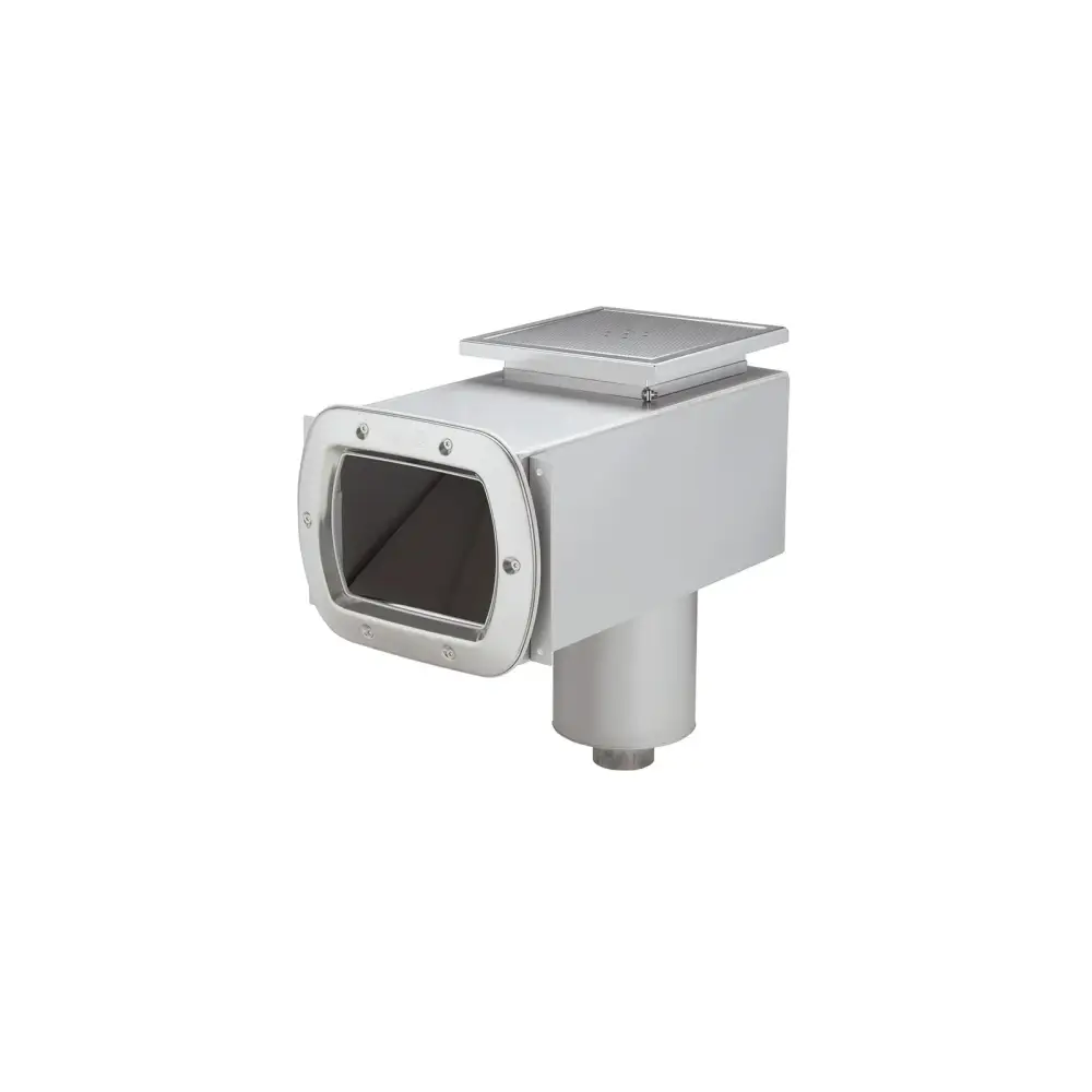 Industriell sensorbostad i rostfritt syrafast stål med silvermetallic design